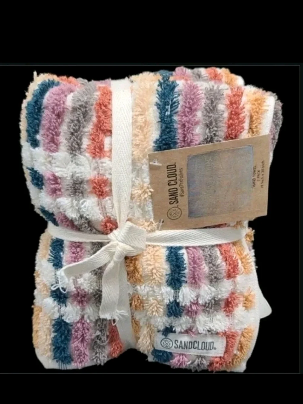 2pc 100% Organic Turkish Cotton Luxury Mosaic Hand Towel Set New